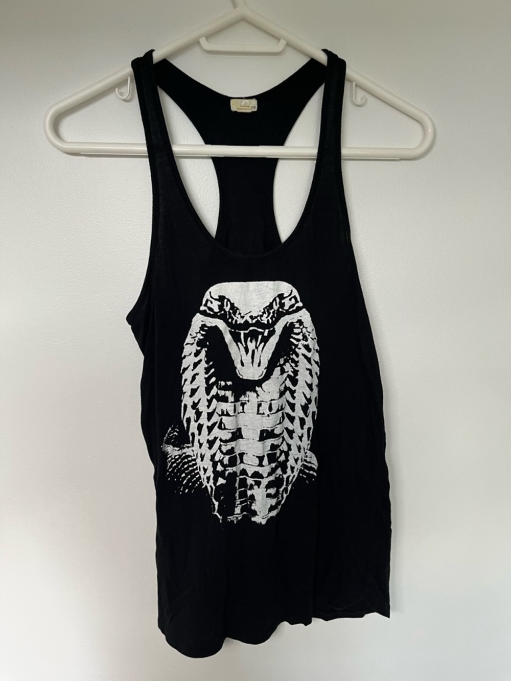 Black Cobra Graphic Racer Back Tank Top